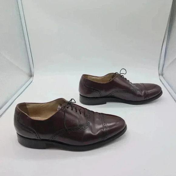 Bostonian Impression 22028 Maroon leather cap toe dress shoes sz 10 - Picture 6 of 9